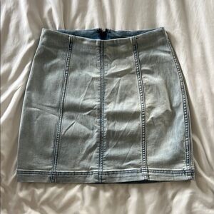 Free People Silver Mini Pencil Skirt Night Out